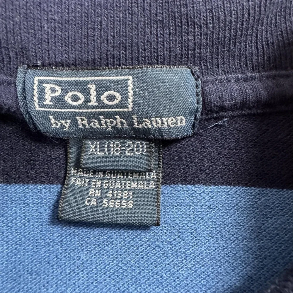 Polo Ralph Lauren Polo Shirt Teens XL 18-20 Multicolor Stripe Short Sleeve Pony